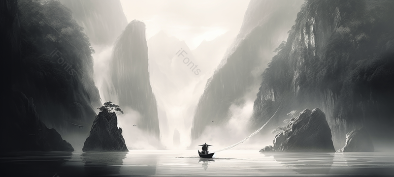 中国风渔民人物水墨山水画,插画/手绘图,插画/手绘图库,插画/手绘图下载,插画/手绘